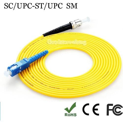 SC to ST fiber optic patch cord jumper cable, SM, simplex, 9/125,Single Mode SM fiber cabel 3/5/10/15/20/30/50/80/100M