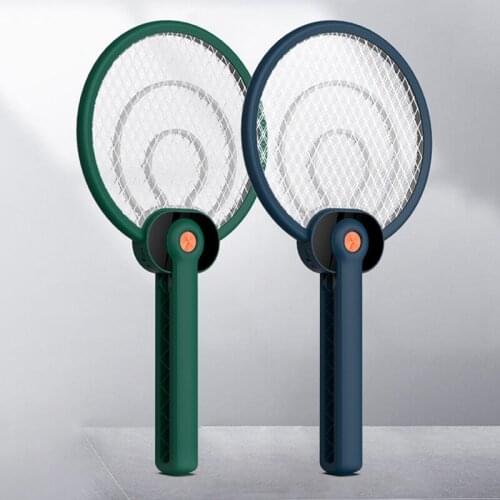 Foldable LED Electric Mosquito Swatter High-Density Power Grid Anti Fly Bug Mosquito Racket Pest Control Products