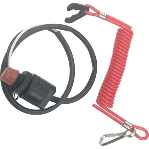 Universal Boat Outboard Engine Stop Kill Switch With Tether Cord Lanyard