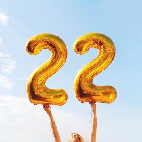 2pcs/lot 32/40 inch number 22 Aluminum Foil Balloons Rose Gold Silver Digit for Adult 22th Birthday Wedding party decoration