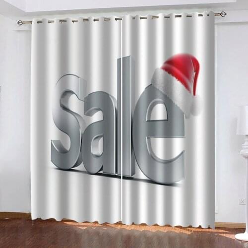 High quality custom 3d curtain fabric sliver letter curtains 3D Window Curtain For Living Room Drapes Cortinas