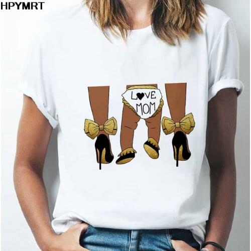 Women Shirt Casual Clothes Cute Mom Baby Printing Mother Fashion Ladies Graphic Printed Tee Top Tshirt Female New Summer T-shirt