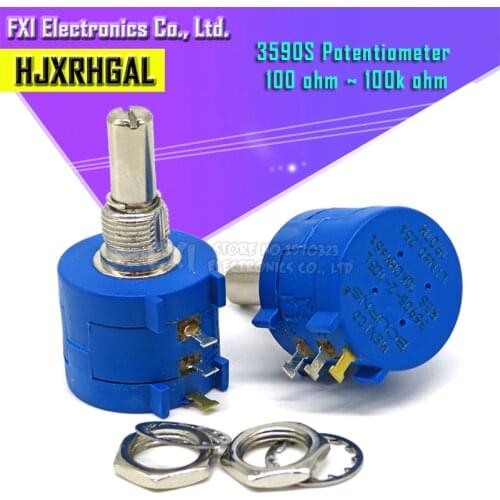 1PCS 3590S series resistance 1K 2K 5K 10K 20K 50K 100K ohm Potentiometer Adjustable Resistor 3590 102 202 502 103 3590S-2
