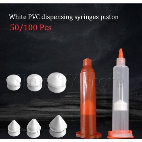 100Pcs Multiple Styles Plastic Industrial Syringe Barrel Liquid Dispenser New Dispensing Cylinder Piston USA/Japanese Type