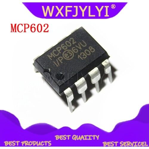2PCS MCP602-I/P DIP8 MCP602 DIP DIP8 2.7V to 5.5V Single Supply CMOS Op Amps