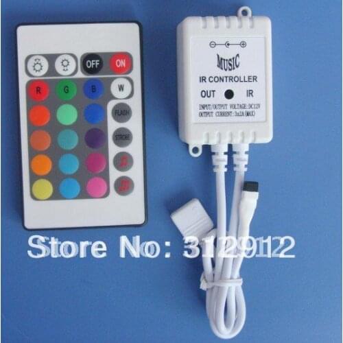 24Key IR LED music controller,DC12-24V input,max 2A*3channel output
