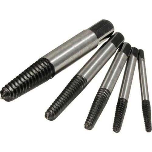 5pcs / set Screw Extractors Damaged Damaged Removal Tool Used in Removing Damaged Screws Bolt Drill