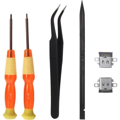 6pcs High Quality USB Charger Charging Port Socket Socket Tool Kit Game Type-C Replacement Accessories For Nintend Switch