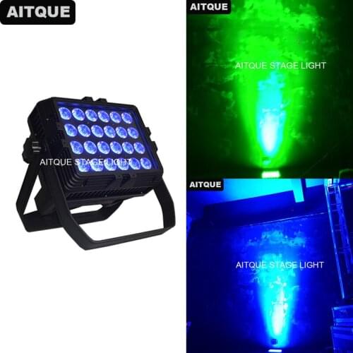 8pcs Stage lighting equipment waterproof led wall washer 24x18w rgbwa uv 6 in1 led ip65 outdoor city color flood light