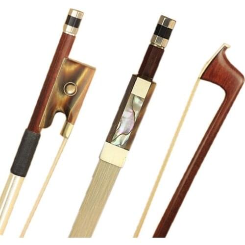Brazil wood violin bow 4/4, violin bow, horn tail library, high-end colourful mosaic 61g4/4