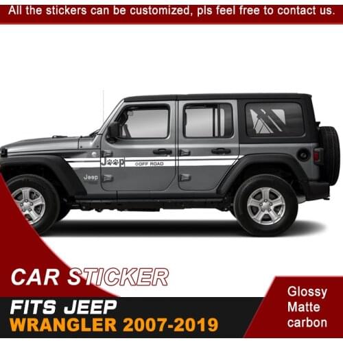 Car Sticker Fit For Jeep Wrangler Unlimited 2007-2019 Cat Claw Side Body Stripe Graphic Vinyl Car Accessories Decals Custom