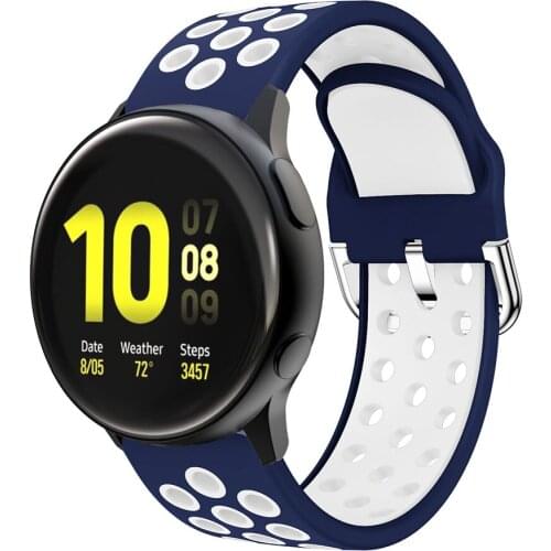 For Samsung Galaxy Active 2 40mm 44mm Silicone Watchband 20mm Sports Watch Strap For Galaxy Watch 42mm Gear S2/Sport Bracelet