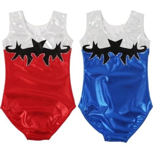Gymnastics one-piece dance dress radium color diamond color pattern sleeveless body suit ballet gymnastics practice clothes