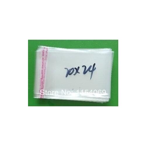 Hot Sale 200pcs/lot Clear Resealable BOPP/Poly/Cellophane Bags 20x24cm Self Adhesive Seal Opp Bag Packaging Plastic Bags