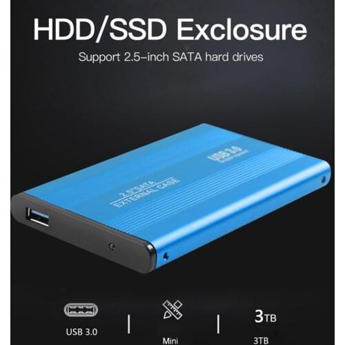 2.5 Inch USB 3.0 External HDD Enclosure Box SATA to USB 3.0 HDD Hard Drive Case 5Gbps Aluminum SSD Box Support 3TB For Laptop PC