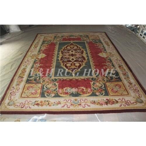 Free shipping 9'x12' 90 Line Savonnerie Carpet, 100% New Zealand Wool handmade savonnerie rug, carpet highest level