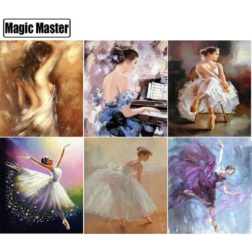 Full,square Diamond Embroidery,Ballet dancer 5D,diy Diamond Painting Cross Stitch,rhinestone Mosaic woman pattern,home decor