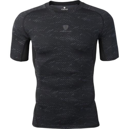 2019 Summer Brand Mens Compression T shirt Stretch Breathable Polyester Activewear Soft Quick Dry Men Fitness Tops