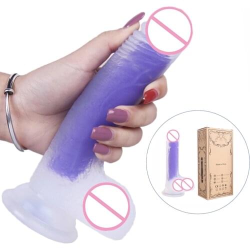 Soft Silicone Dildo Realistic Adult Toys Strap-on Artificial Jelly Penis Dildo Colourful Sex Toys New Dildos for Women Anal Toys