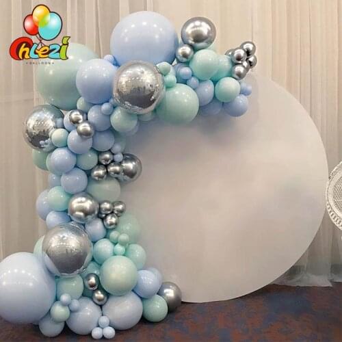 DIY Macaron Tiffany Blue Balloons Chain Set Garland Arch Kit baby shower Birthday Wedding Party decoration adult modeling ballon