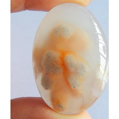 Natural Cherry Blossom Agate fashion Cabochons 39x27x9mm,13.6g