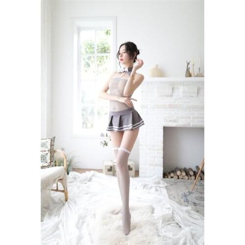 NEW 2019 Women Sexy Cosplay Lingerie Hollow out Uniform Set Ladies Sexy Costume Babydoll Dress Women Miniskirt Outfit