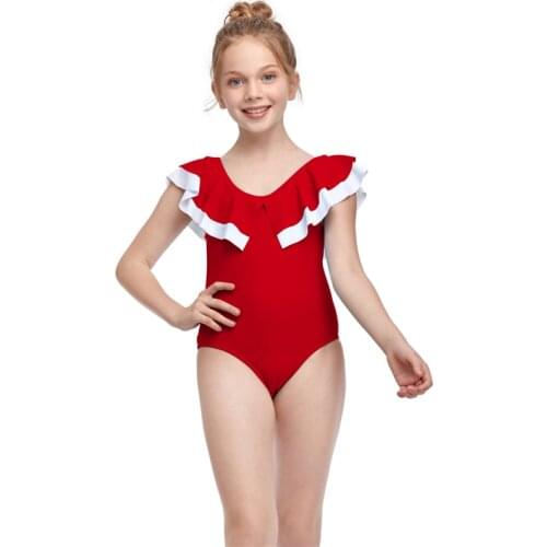 2021 New Summer Baby Girl Ruffles Swimwear Swimsuit Backless Romper Jumpsuit Vogue Summer Childrens Swimsuit