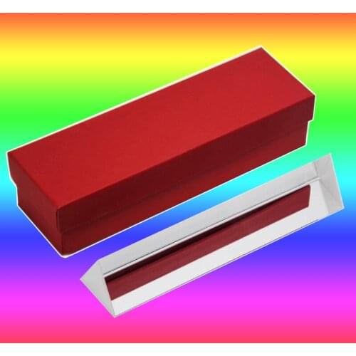 Optical Triangular Prism 25x25x80mm BK7 Prisms Optical Experiment Instrument Spectrum Rainbow Christmas Present With Box