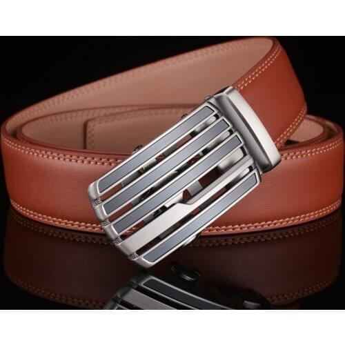 Plyesxale Men Belt Genuine Leather Mens Belts Luxury Brand Brown Cowhide Waistband Casual Work Cinturon Hombre Dropshipping G34