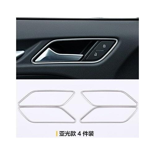 Fit for Audi A3 14-19 inner handle decorative frame inner door bowl decorative frame stainless steel bright strip interior
