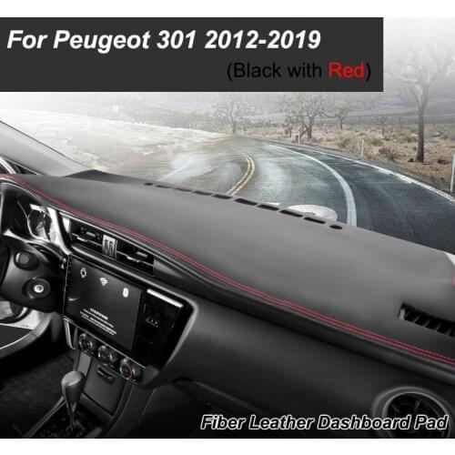 For Peugeot 301 2012-2019 Anti-Slip Mat Dashboard Cover Pad Sunshade Dashmat Protect Carpet Auto Accessories