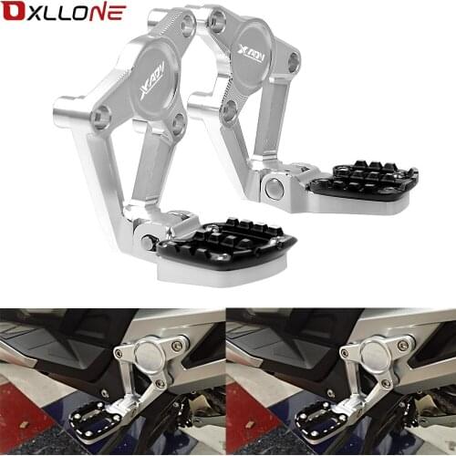 With logo X-ADV Motorcycle Food set Folding Rear Foot Pegs Footrest Passenger Footrest For HONDA X-ADV 750 XADV 2017 2018