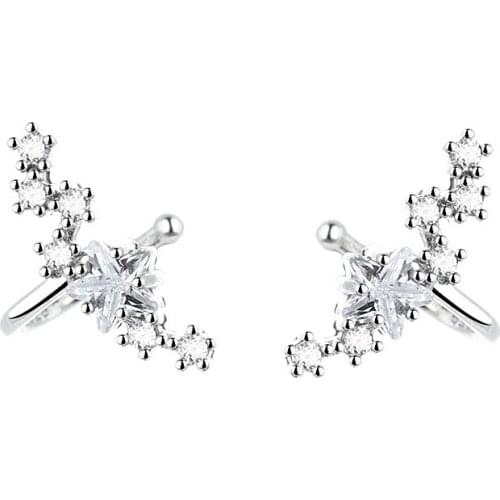 A Girl' Korean Style Star Ear Cuff Ear Clip For Women Personality Romantic Jewelry No Ear Hole Stud Earring