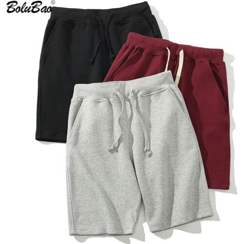 BOLUBAO Fashion Brand Men Casual Shorts Summer Mens Sports Comfortable Shorts Solid Color Drawstring Beach Shorts Male