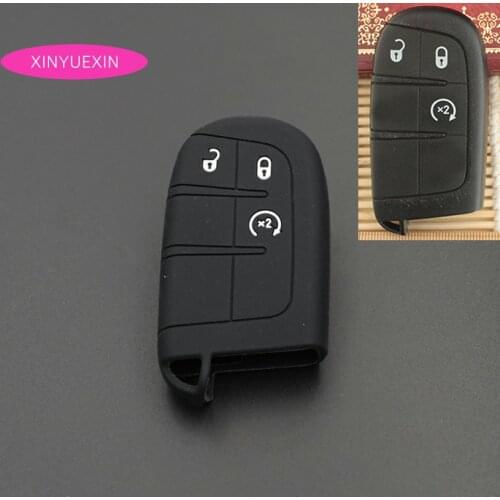 Xinyuexin Silicone Cover Car Styling Key Case For JEEP Grand CHEROKEE PROXIMITY Remote Key Case For Car 3 Buttons