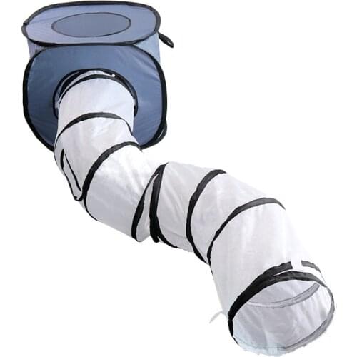 3 Holes Cat Tunnel Cat S Shape Drill Barrel Kitty Training Interactive Tent Indoor Outdoor Pet Toys Cats Foldable Tunnel Toy