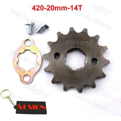 420 14 T Tooth 20mm ID Front Engine Sprocket for 50cc 110cc 125cc 140cc 150cc 160cc Dirt Pit Bike ATV Quad Scooter Motorcycle