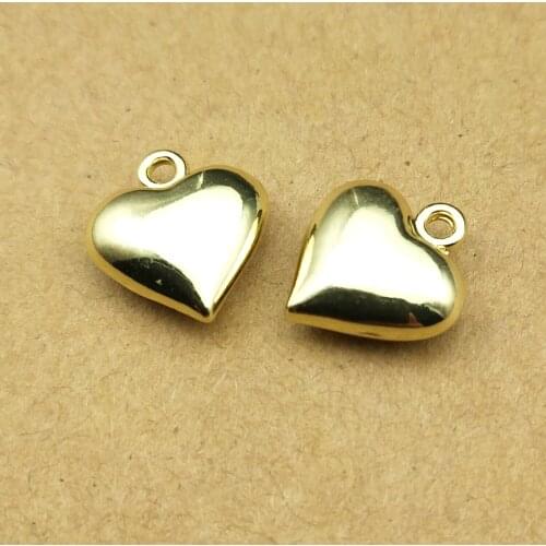 10pcs 12x13mm heart charm for jewelry making and crafting earring pendant necklace and bracelet charm