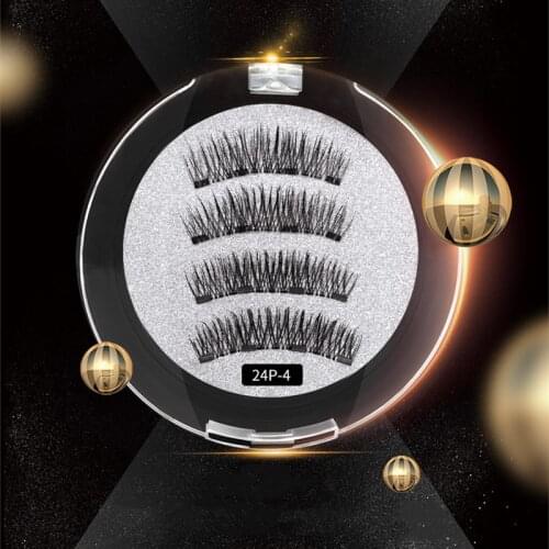 3D magnetic eyelashes With 3/4 Magnets handmade makeup Mink eyelashes extended false eyelashes Reusable false eyelashes Dropship
