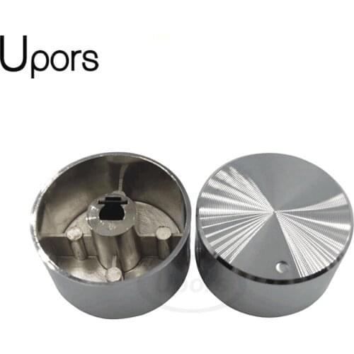 4Pcs/Set Gas Stove Knob 6mm Rotary Switch Control Kitchen Tools Zinc Alloy Round Knob with Chrome Plating Cooker Oven Metal