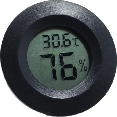 4Pieces Round Thermometer Humidity Hygrometer For Reptile Lizards Amphibians