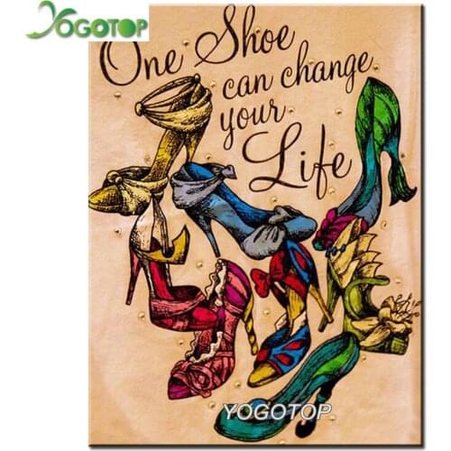 5d diy Diamond Painting Full Square Round New Arrival high-heeled shoes Diamond Embroidery sale Kit Scenic Home Decor YY1294