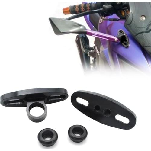 CNC 2PC Motorcycle Rearview Side Mirrors Adapter For Kawasaki NINJA400 Z800 Z750 Z1000 Z650 Z900 Z300 Mirror Mount Clamp Holder