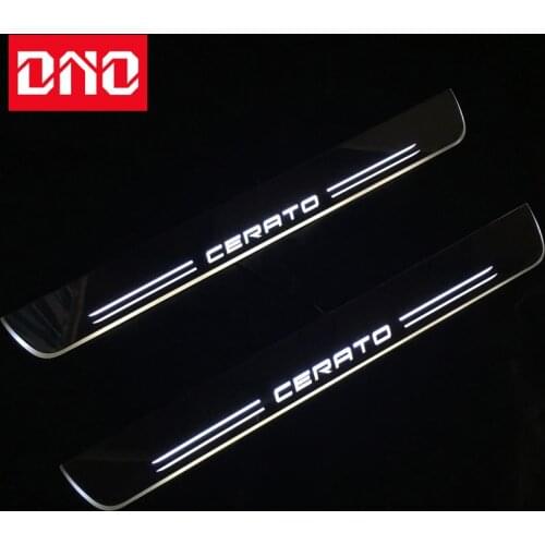 DNO Door Sill Scuff Plate Pedal Ligths For Kia Cerato 2015 2016 2017 2018 Threshold Led Bar Pathway Dynamic Welcome Lamp