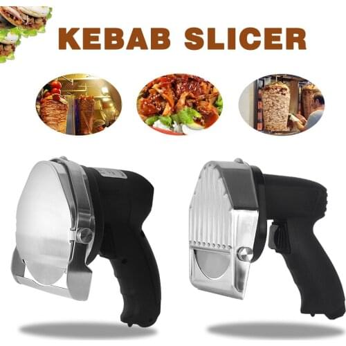 Electric Barbecue Household Stainless Steel Barbecue Slicer Manual Barbecue Slicer Two-Blade Gyroscope