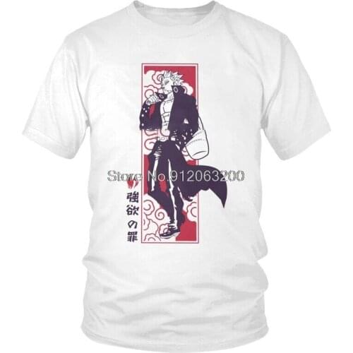 Nanatzu Ban No Taizai T-shirt Men Streetwear T Shirt Short Sleeve Cotton Japan Manga Anime Seven Deadly Sins Tshirt Unique Tee