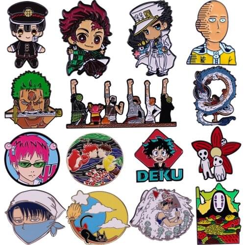 HJ131 Cartoon Brooch Concealer Cloth Small Ornaments Clothes Bags Pins Accessories Baking Paint Small Badges