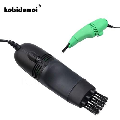 Kebidumei Original Mini Cleaning Airbrush New Keyboard USB Vacuum Cleaner Brush for Laptop PC Black Green Hot Sale