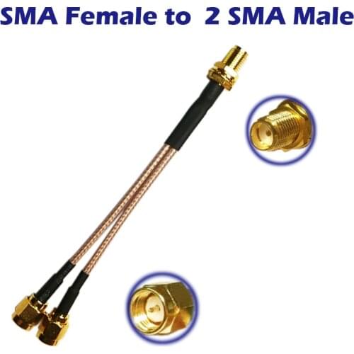 SMA Female to 2SMA Male 10cm 20cm30cm Length RG316 Coaxial Cable Pigtail for 3g 4g Router Modem WiFi Antenna Extension Connector