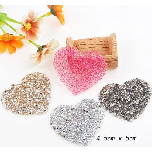 Mix love peal Rhinestones crystal Beaded iron on patch T-shirt bag Jeans decoration patch Wedding dress garment accessories